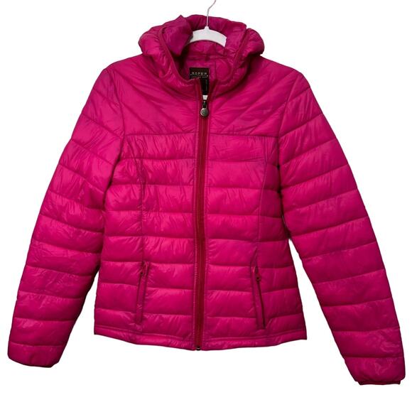 Roper Bright Pink Puffer Jacket - Picture 1 of 10